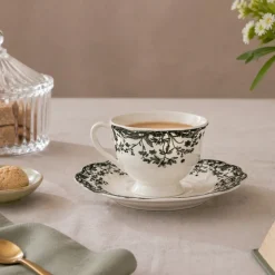 Filiżanka do kawy 90 ml ze spodkiem Reverie Green