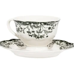 Filiżanka do kawy 90 ml ze spodkiem Reverie Green