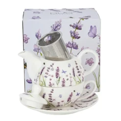 Filiżanka z dzbankiem do zaparzania Classic Lavender