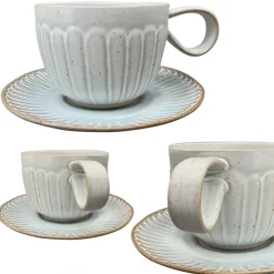 Filiżanka do kawy ceramiczna z spodkiem Grau 0,19 l * Exner GmbH Best