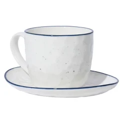 Filiżanka porcelanowa ze spodkiem 220 ml Pebbles * Estia Sale