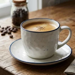Filiżanka porcelanowa ze spodkiem 220 ml Pebbles * Estia Sale