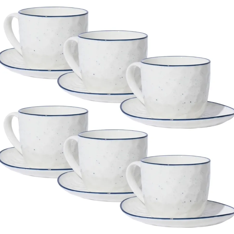 Filiżanki ze spodkiem 220 ml 6 szt. Pebbles