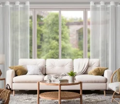 Firana ADRI 140x250 cm biała przelotki