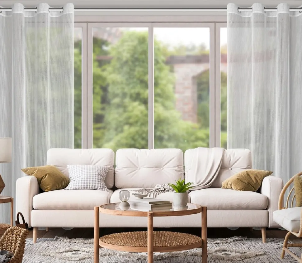 Firana ADRI 140x250 cm biała przelotki