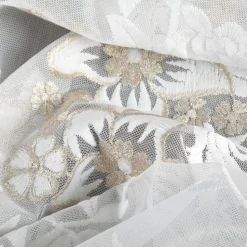 Firana ALIRA krem haft kwiatowy 140x250 cm