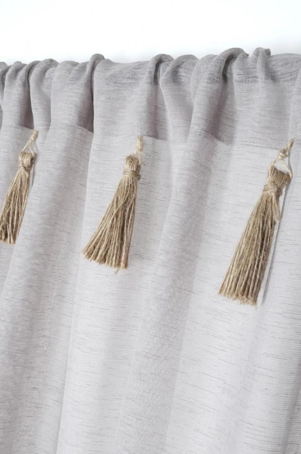 Firana boho IBIZA 140x260 naturalna beżowa