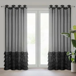 Firana DANI/1 140x250 falbany czarna