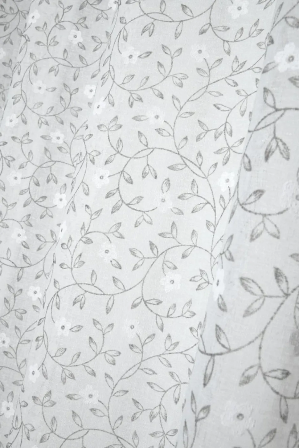 Firana GINNY 140x260 kremowa kwiaty
