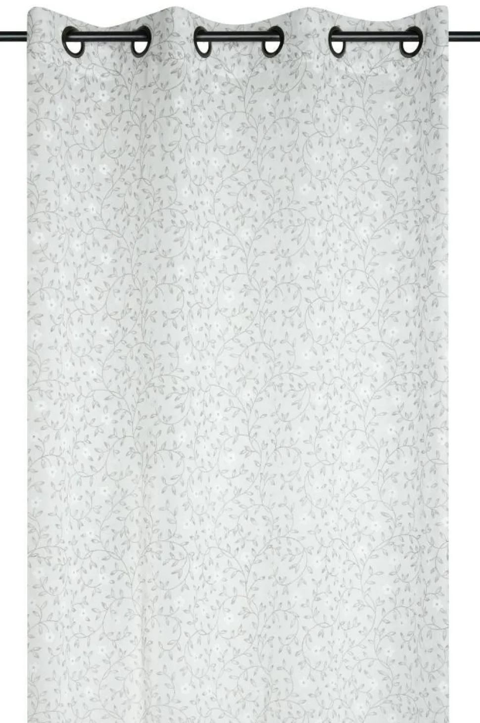 Firana GINNY 140x260 kremowa kwiaty