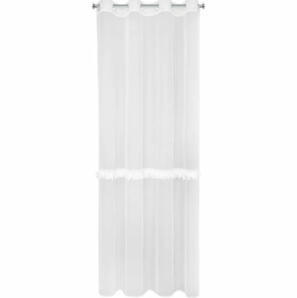 Firana gotowa SYLVI 140x260 biała aplikacja