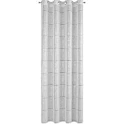 Firana KATY srebrny nadruk 140x250 cm