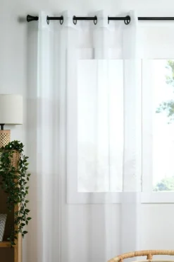 Firana LINWOOD 140x260 biała błyszcząca
