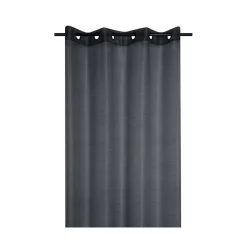 Firana LINWOOD 140x260 czarna błyszcząca