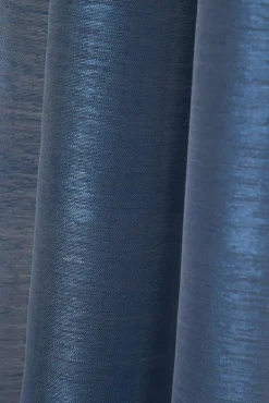 Firana LINWOOD 140x260 granatowa błyszcząca