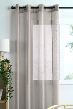 Firana LINWOOD 140x260 jasnobeżowa błyszcząca
