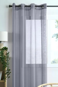 Firana LINWOOD 140x260 srebrna błyszcząca