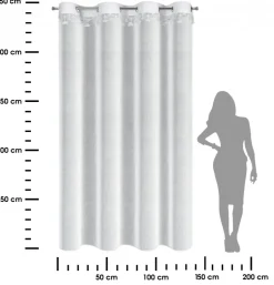 Firana świąteczna 140x250 cm biała