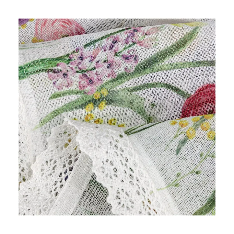 Firana zazdrostka BELLA 30x150 kwiaty