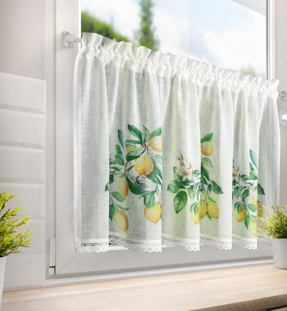 Firana zazdrostka CLOE 60x150 cm koronka