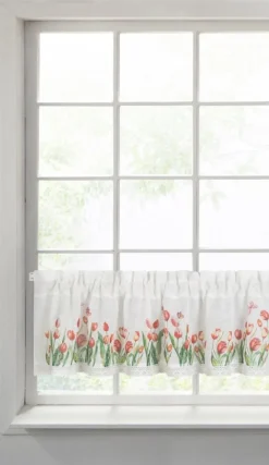 Firana zazdrostka STELLA 30x150 tulipany