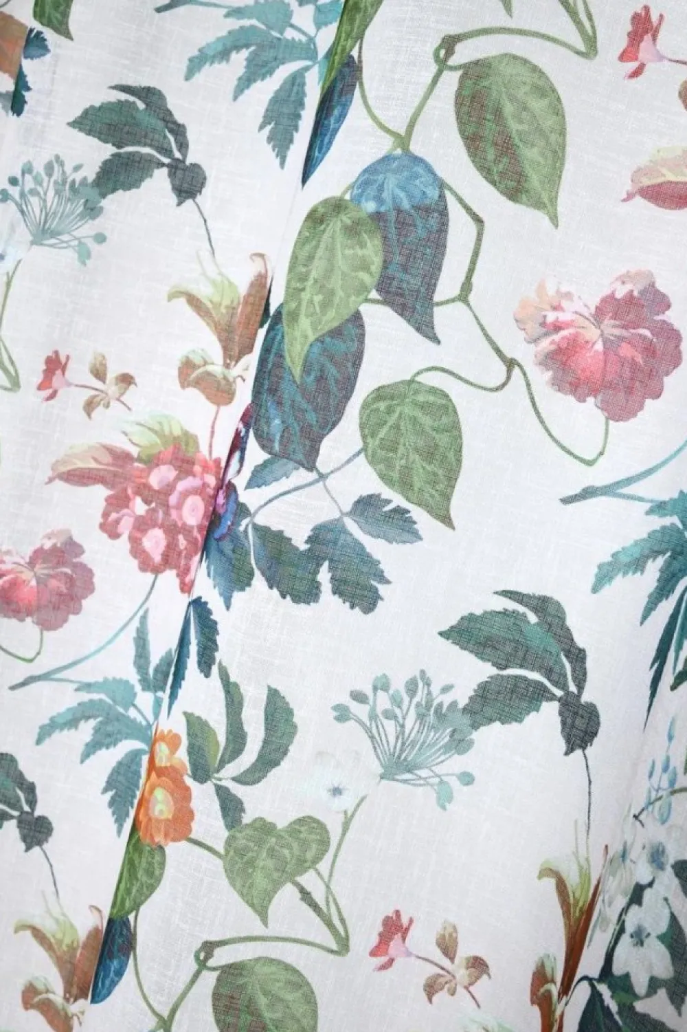 Firana EMMY 140x260 cm biała rośliny * STOF Outlet