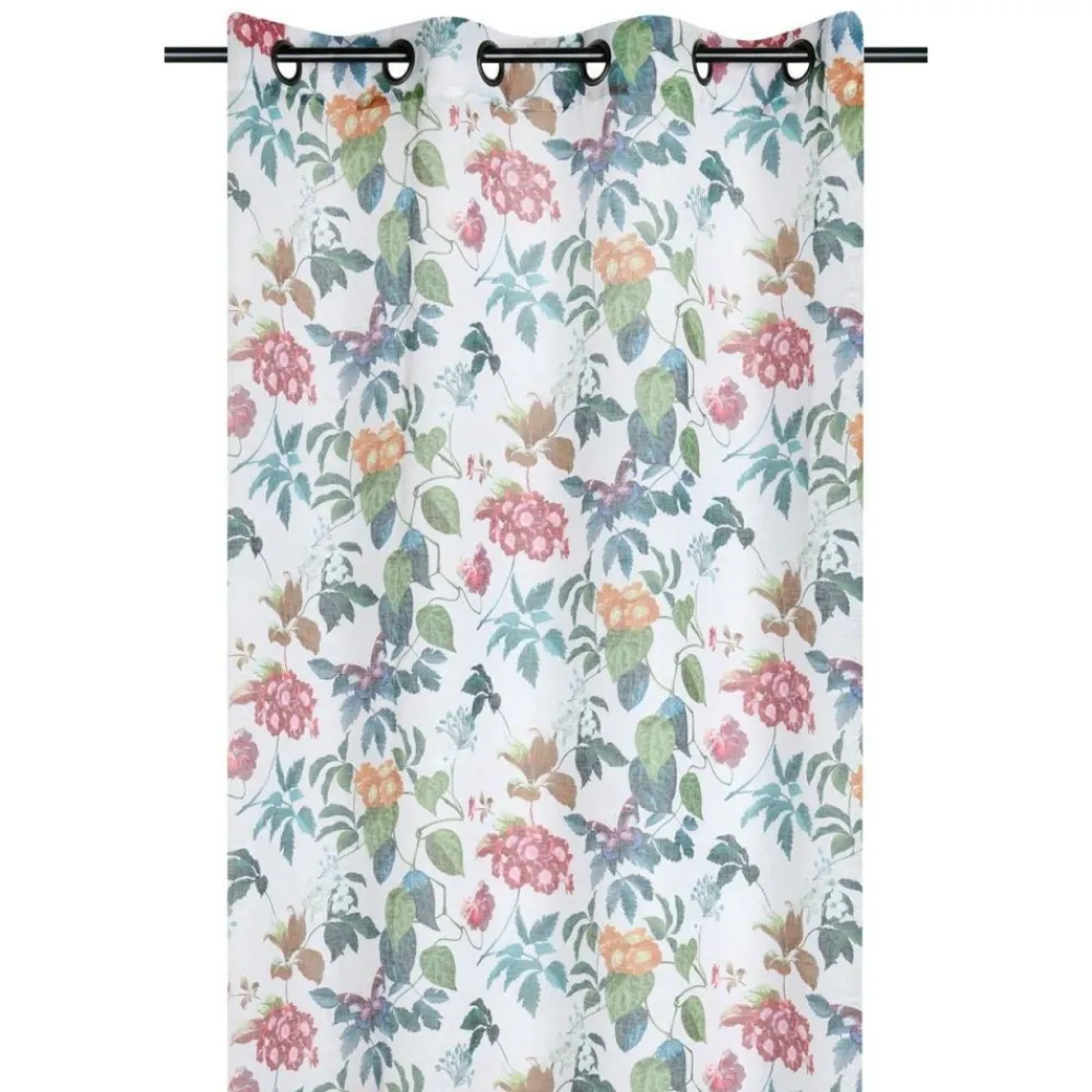 Firana EMMY 140x260 cm biała rośliny * STOF Outlet
