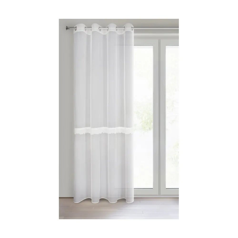 Firana gotowa SOFI 140x260 biała aplikacja * EUROFIRANY B.B. Choczyńscy Sp.J. Online