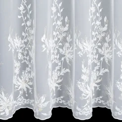 Firana JULIA 140x250 haft roślinny biała * EUROFIRANY B.B. Choczyńscy Sp.J.