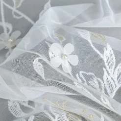Firana JULIA 350x270 haft roślinny biała * EUROFIRANY B.B. Choczyńscy Sp.J. Clearance