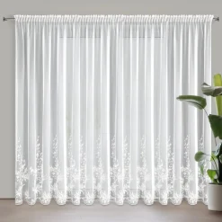 Firana JULIA 350x270 haft roślinny biała * EUROFIRANY B.B. Choczyńscy Sp.J. Clearance