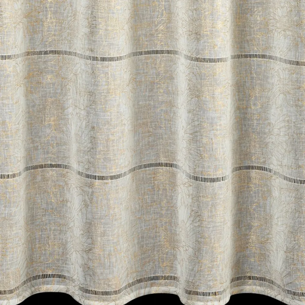Firana KATY złoty nadruk 140x250 cm * EUROFIRANY B.B. Choczyńscy Sp.J.