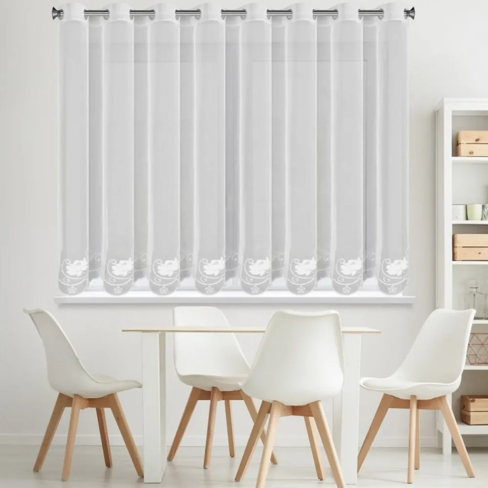Firana LETI haft kwiatowy 350x160 cm * EUROFIRANY B.B. Choczyńscy Sp.J. Discount