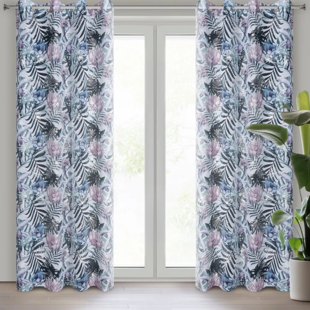 Firana MALIBU 140x250 biało zielona * EUROFIRANY B.B. Choczyńscy Sp.J. Sale