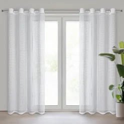 Firana NERI 140x250 cm biała przelotki * EUROFIRANY B.B. Choczyńscy Sp.J. Clearance