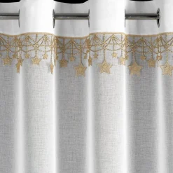 Firana świąteczna 140x250 cm biała złote * EUROFIRANY B.B. Choczyńscy Sp.J. Best