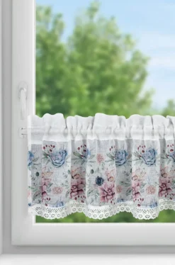 Firana zazdrostka DORA 30x150 kwiaty * EUROFIRANY B.B. Choczyńscy Sp.J. Clearance