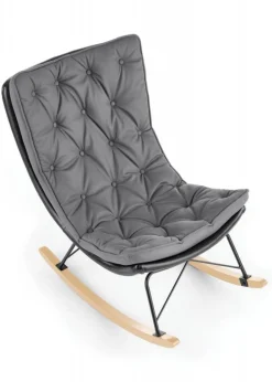 Fotel bujany Indigo ciemny popiel