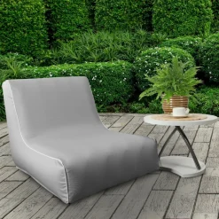 Fotel ogrodowy dmuchany 70x90x70 cm czarno-biały