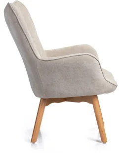 Fotel z podnóżkiem Grella Beige