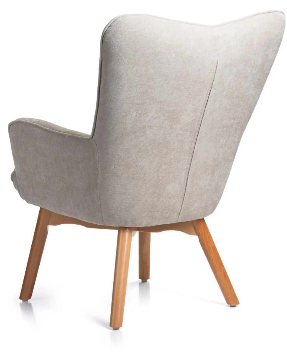 Fotel z podnóżkiem Grella Beige