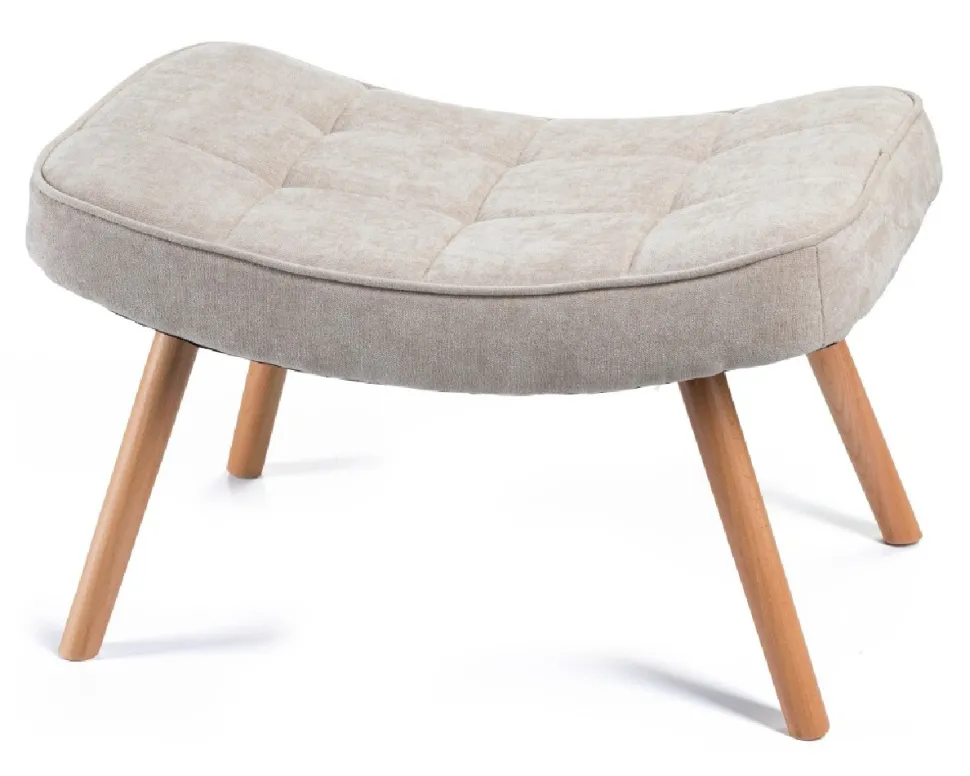 Fotel z podnóżkiem Grella Beige