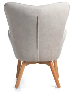 Fotel z podnóżkiem Grella Beige