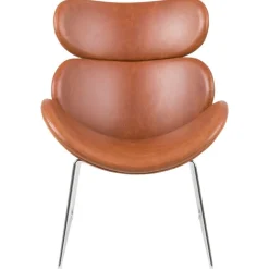 Fotel Cazar imitacja skóry vintage brązowo-srebrny * Actona Online