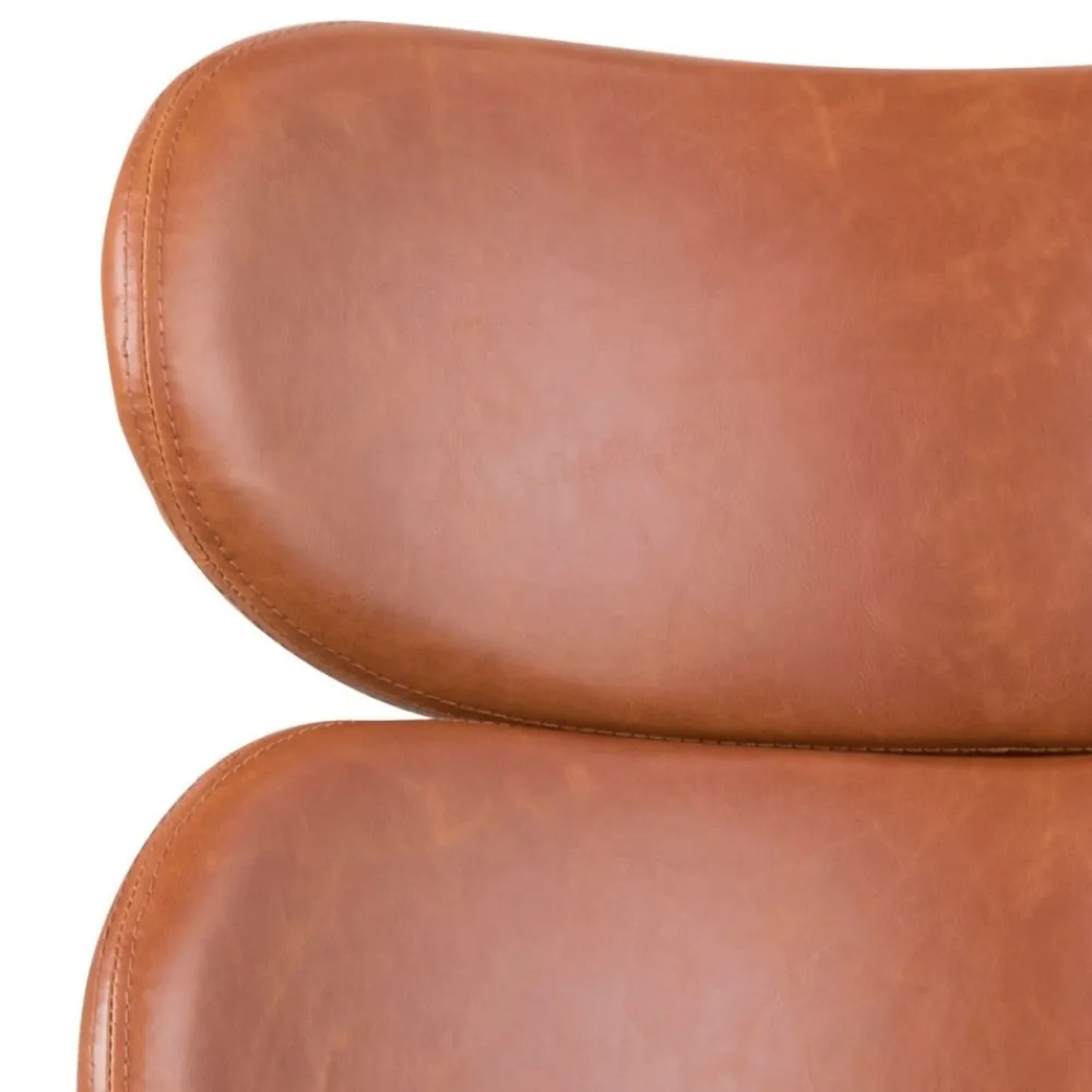 Fotel Cazar imitacja skóry vintage brązowo-srebrny * Actona Online