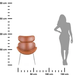 Fotel Cazar imitacja skóry vintage brązowo-srebrny * Actona Online