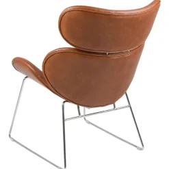 Fotel Cazar imitacja skóry vintage brązowo-srebrny * Actona Online