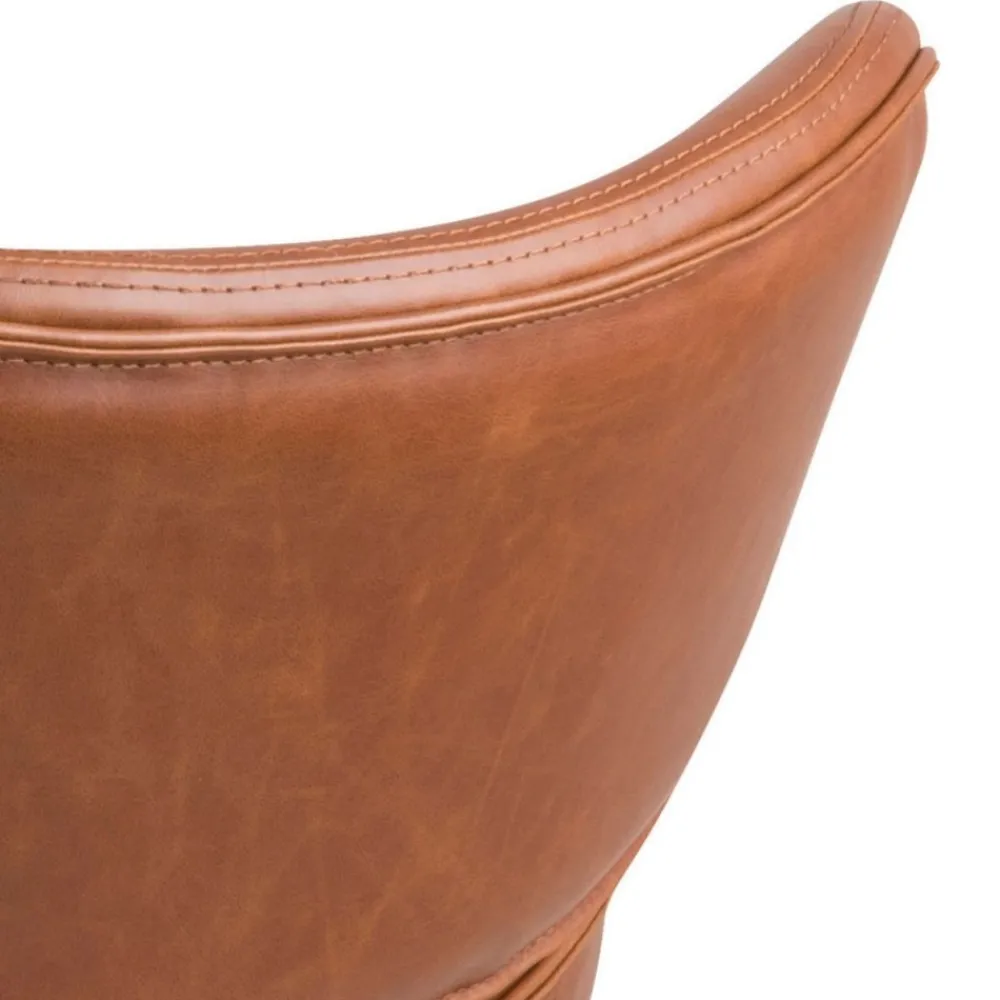 Fotel Cazar imitacja skóry vintage brązowo-czarny * Actona Discount