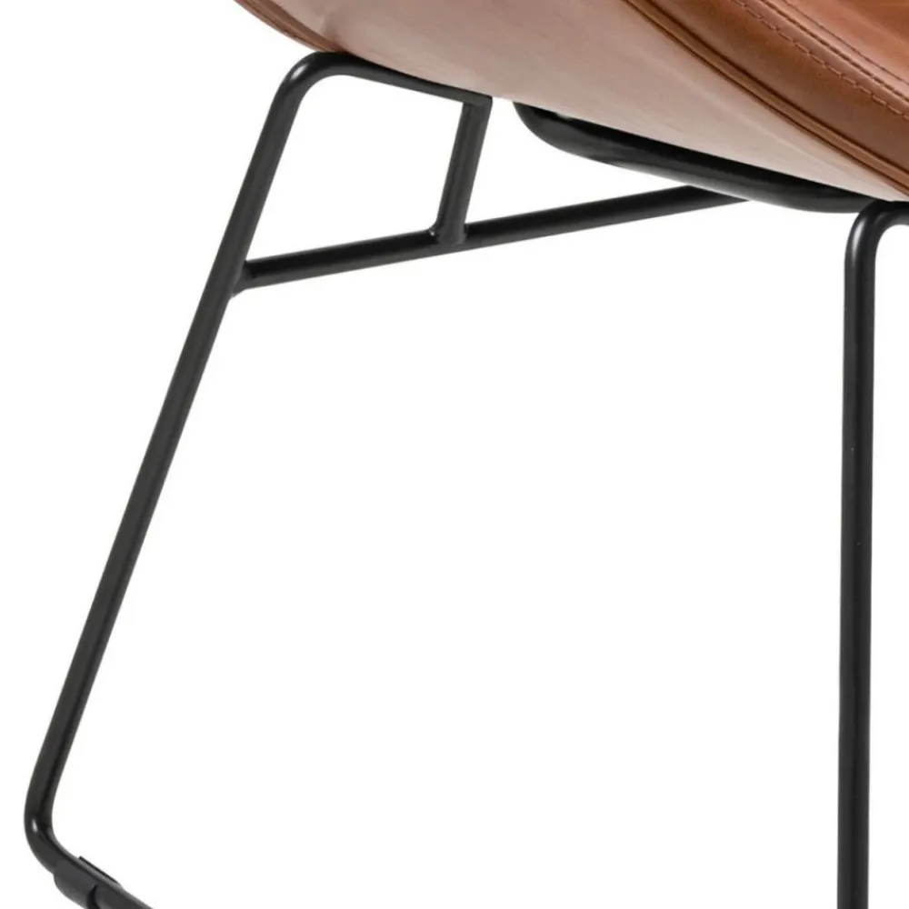 Fotel Cazar imitacja skóry vintage brązowo-czarny * Actona Discount