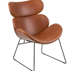 Fotel Cazar imitacja skóry vintage brązowo-czarny * Actona Discount